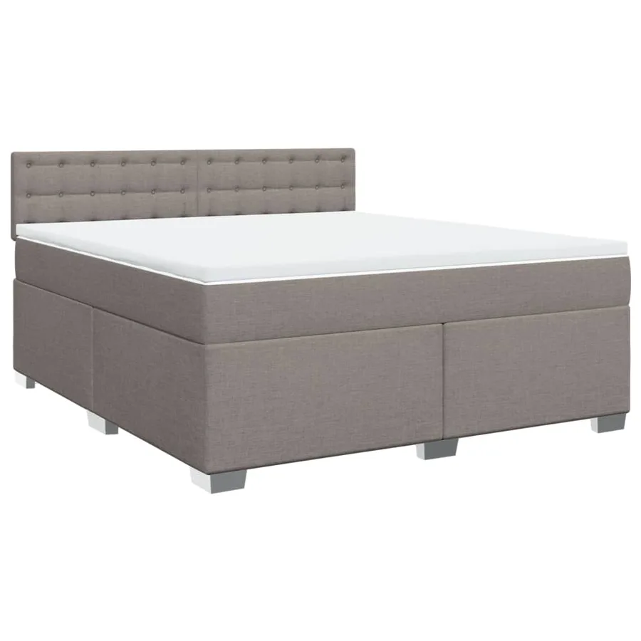 Sommier à lattes de lit avec matelas Taupe 180x200 cm Tissu - 2