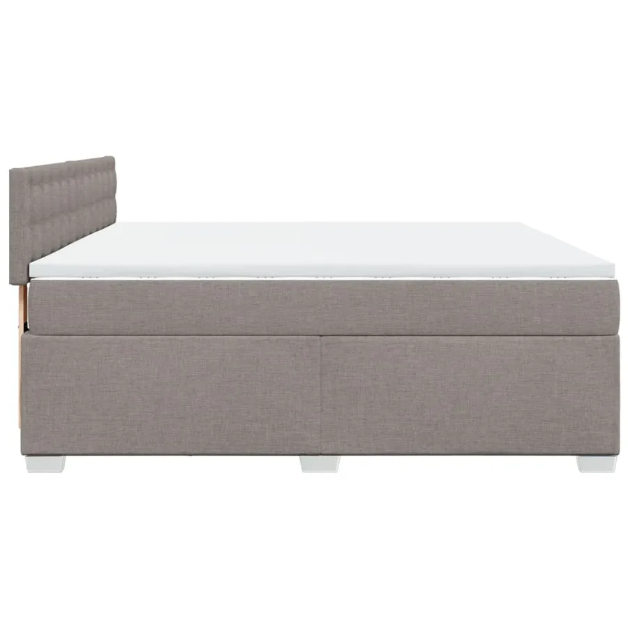 Sommier à lattes de lit avec matelas Taupe 180x200 cm Tissu - 9