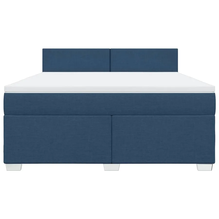 Sommier à lattes de lit avec matelas Bleu 180x200 cm Tissu - 4
