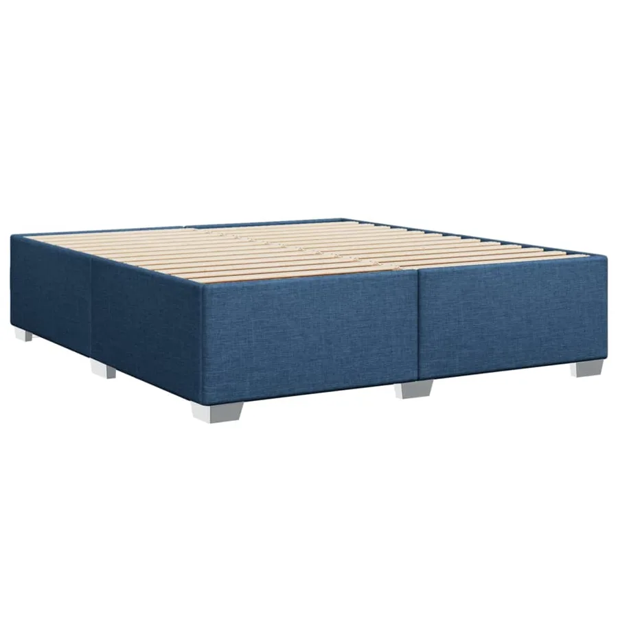 Sommier à lattes de lit avec matelas Bleu 180x200 cm Tissu - 8