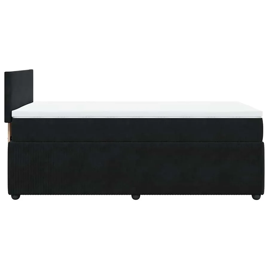 Sommier à lattes de lit avec matelas Noir 90x190 cm Velours - 9