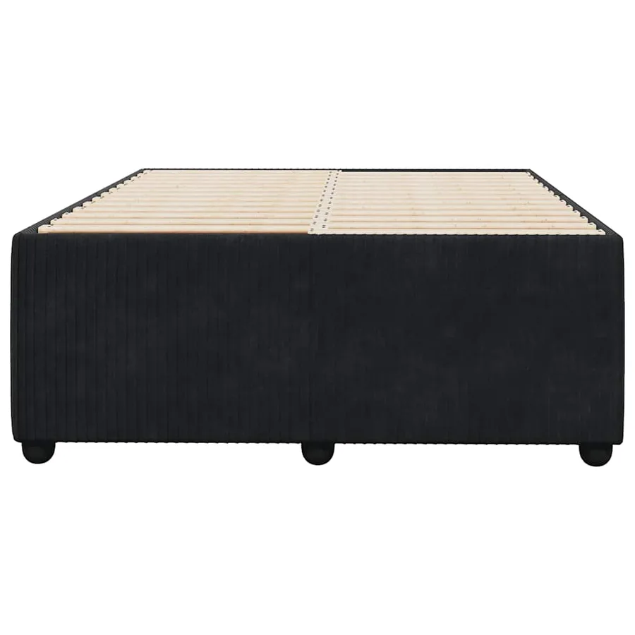 Cadre de lit sans matelas noir 120x200 cm velours - 4