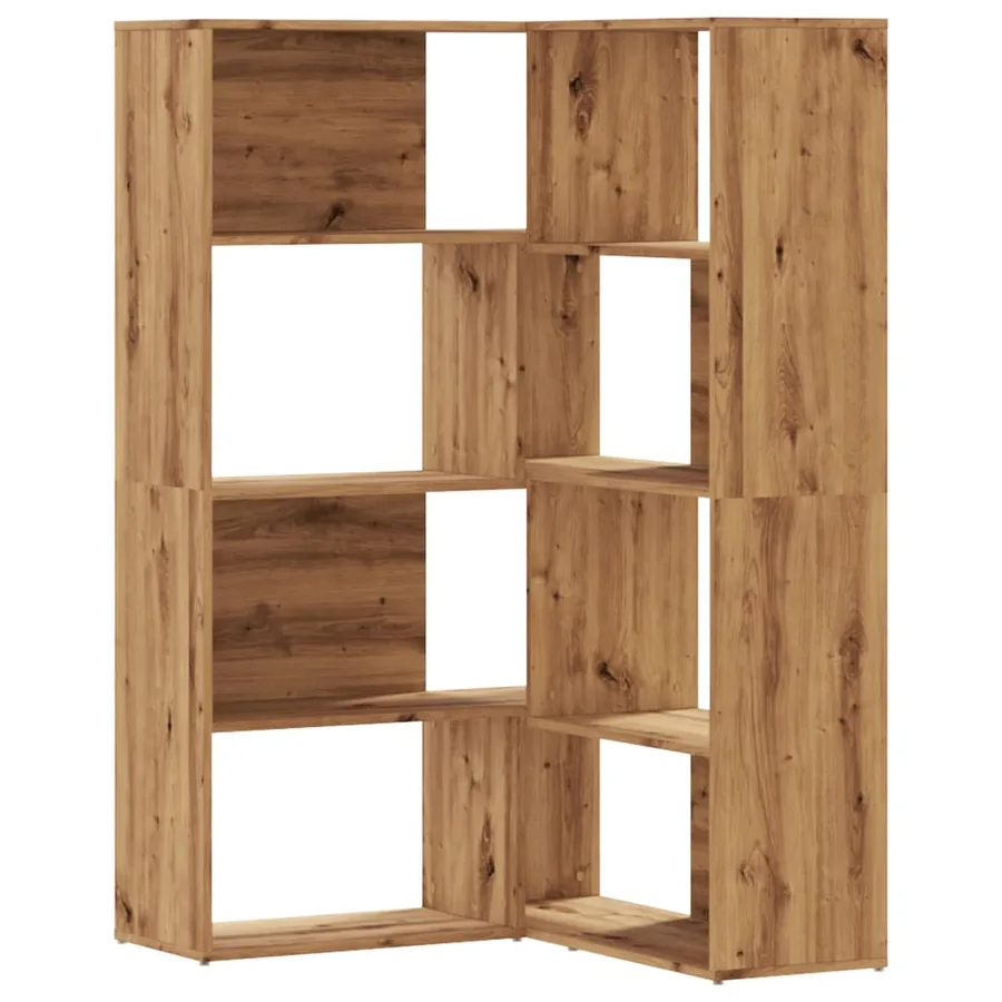 Bibliothèque d'angle 4 niveaux chêne artisanal bois ingénierie - 2