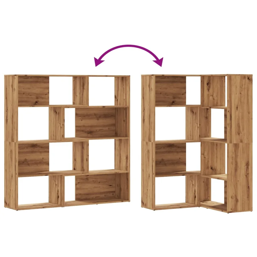 Bibliothèque d'angle 4 niveaux chêne artisanal bois ingénierie - 7