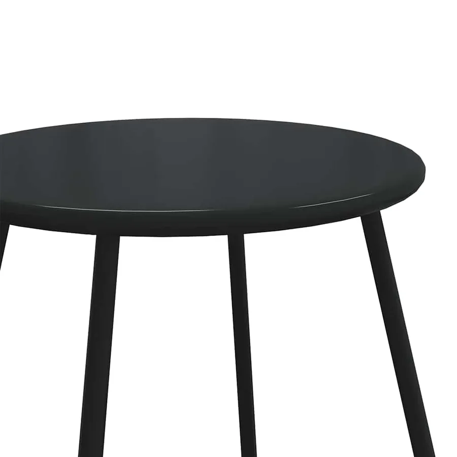 Ensemble de meubles de balcon avec coussins 5 pcs noir acier - 10
