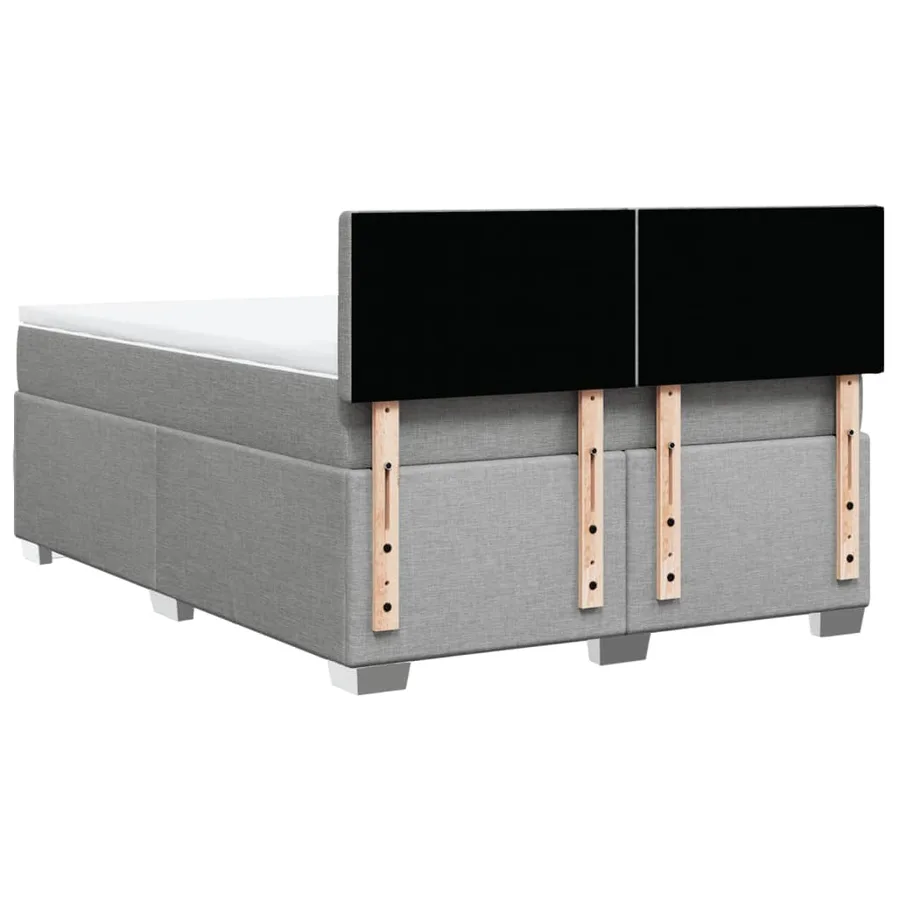 Sommier à lattes de lit avec matelas Gris clair 160x200cm Tissu - 10