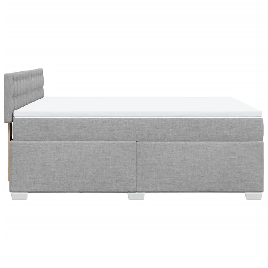 Sommier à lattes de lit avec matelas Gris clair 160x200cm Tissu - 9
