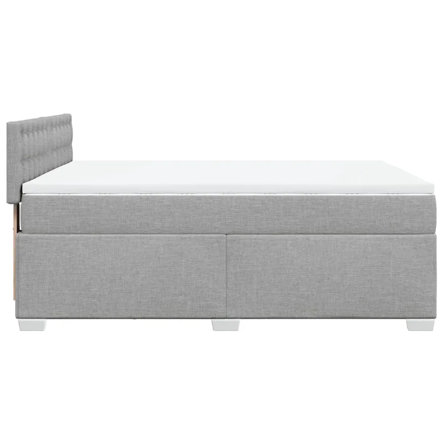 Sommier à lattes de lit avec matelas Gris clair 160x200cm Tissu - 11