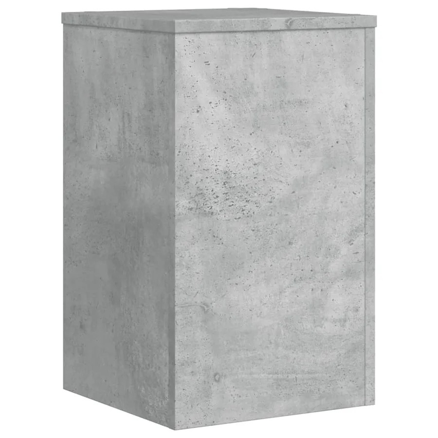 Supports pour plantes 2 pcs gris béton bois d'ingénierie - 5