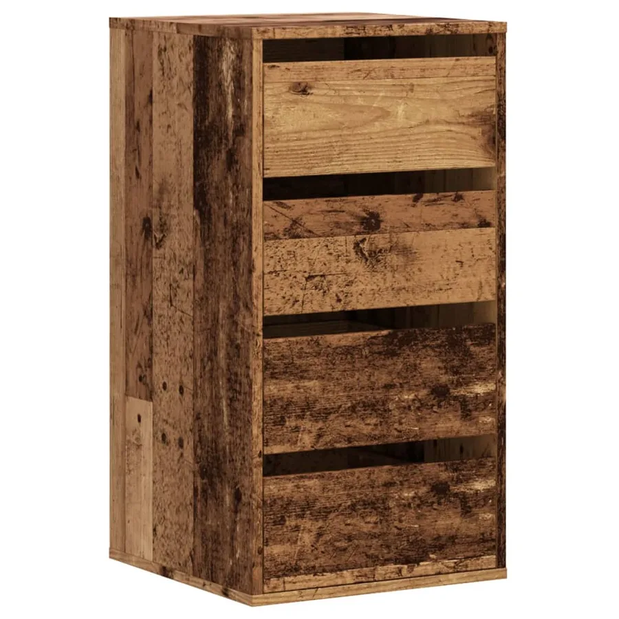 Commode d'angle vieux bois 40x41x76 cm bois d'ingénierie - 2