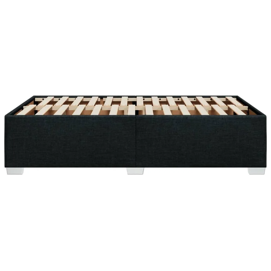Cadre de lit sans matelas noir 120x190 cm tissu - 5