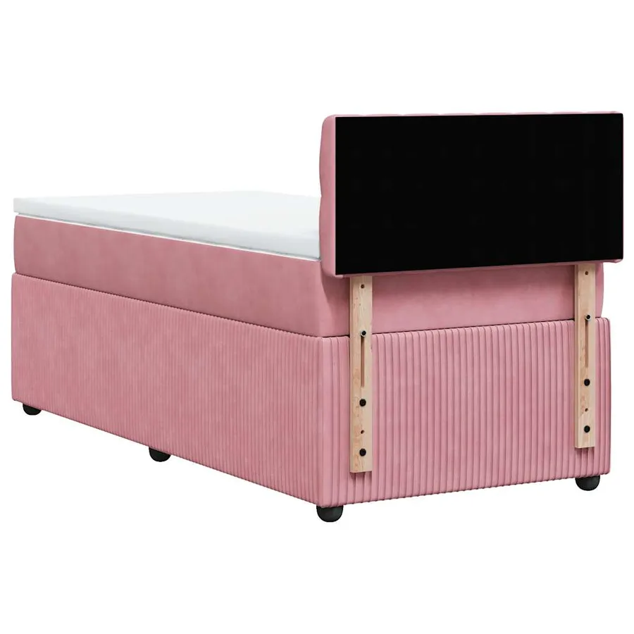Sommier à lattes de lit avec matelas Rose 100x200 cm Velours - 10