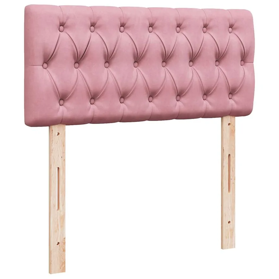 Sommier à lattes de lit avec matelas Rose 100x200 cm Velours - 5