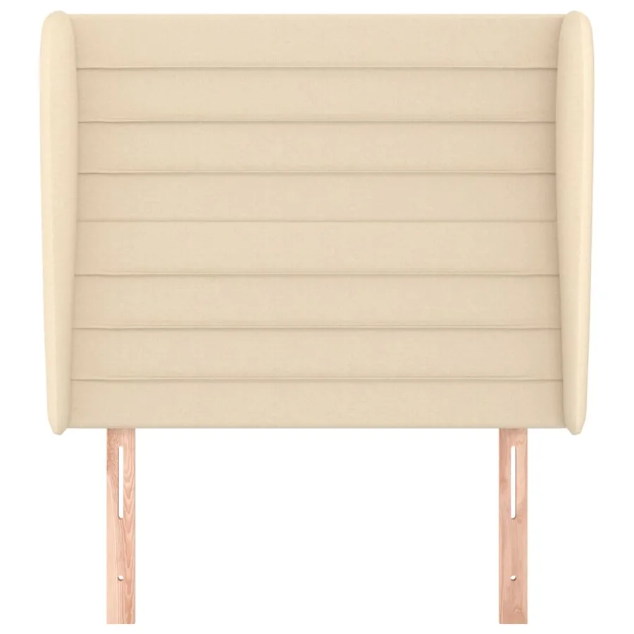 Tête de lit avec oreilles Crème 103x23x118/128 cm Tissu - 3