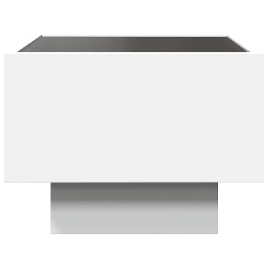 Table d'appoint avec LED blanc 40x40x30 cm bois d'ingénierie - 7