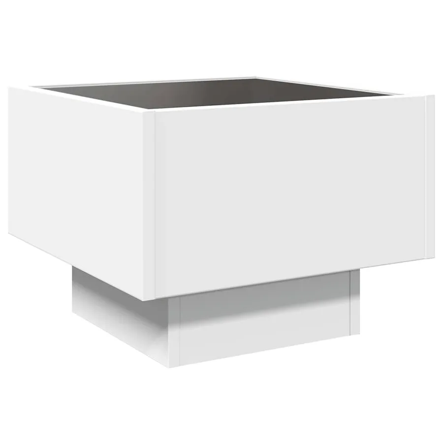 Table d'appoint avec LED blanc 40x40x30 cm bois d'ingénierie - 8