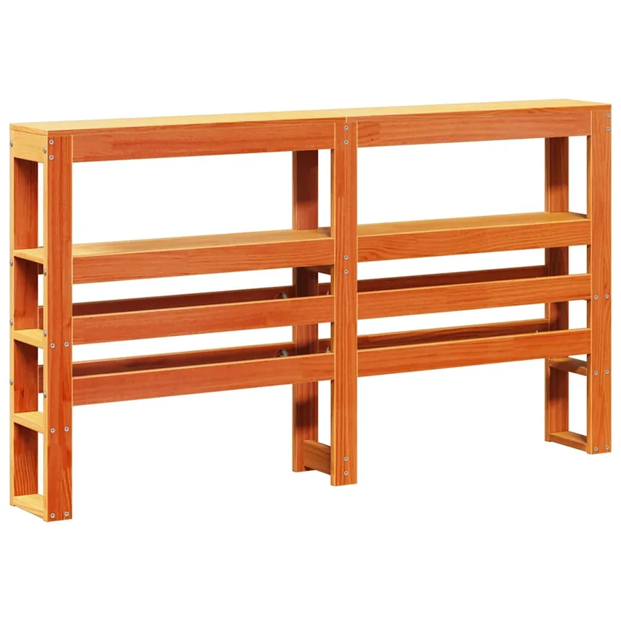 Cadre de lit sans matelas cire marron 140x190cm bois pin massif - 8