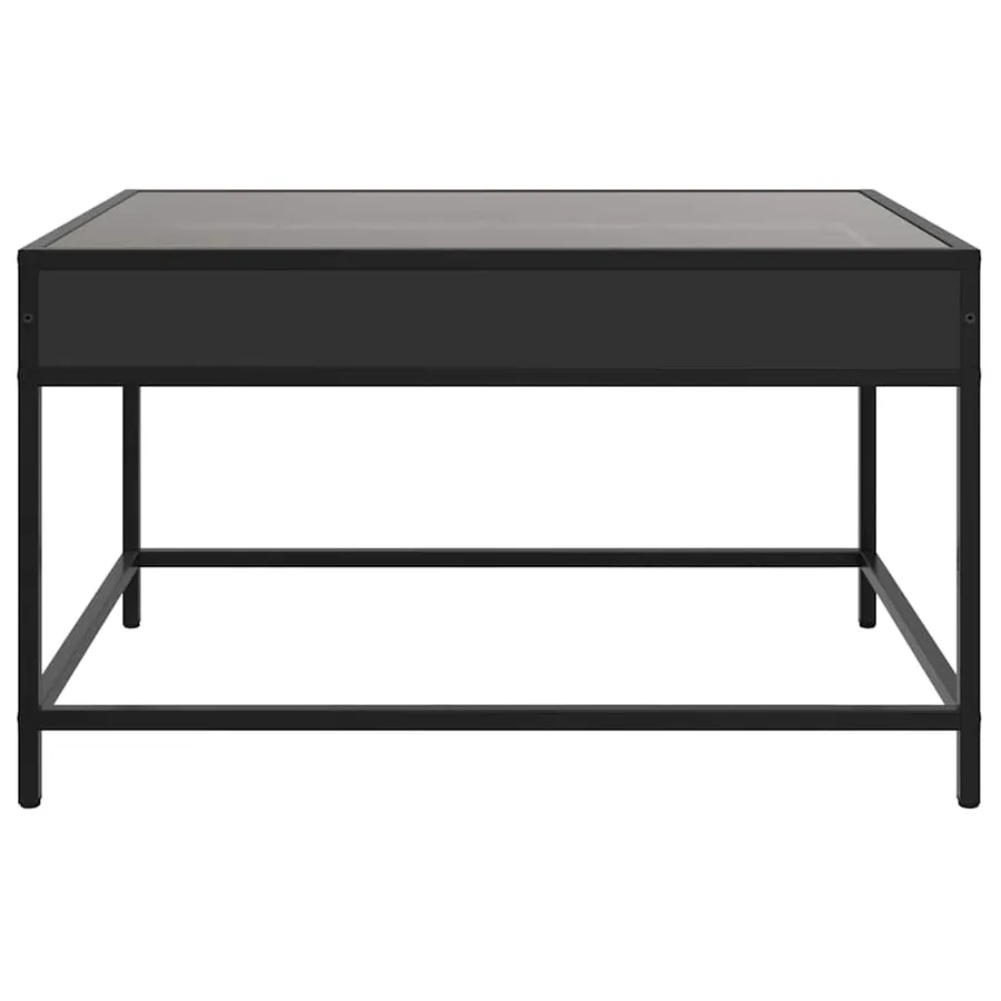 Table basse avec LED infini noir 70x50x41 cm - 6