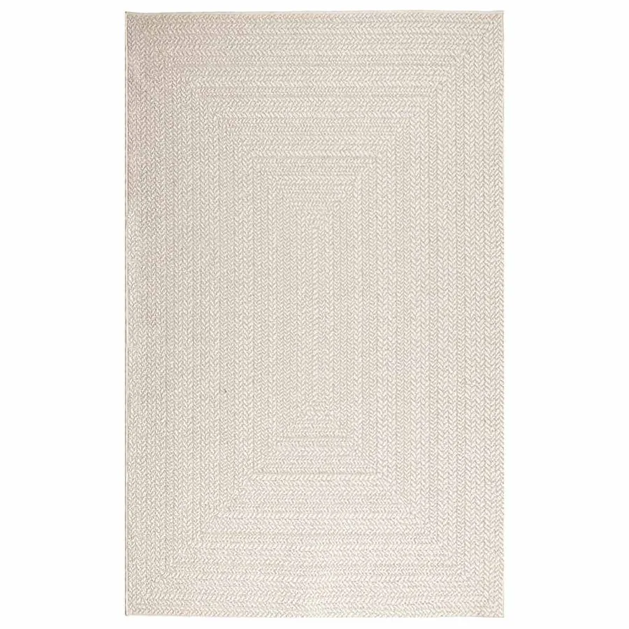 Tapis ZIZUR crème 160x230 cm aspect de jute intérieur extérieur - 3