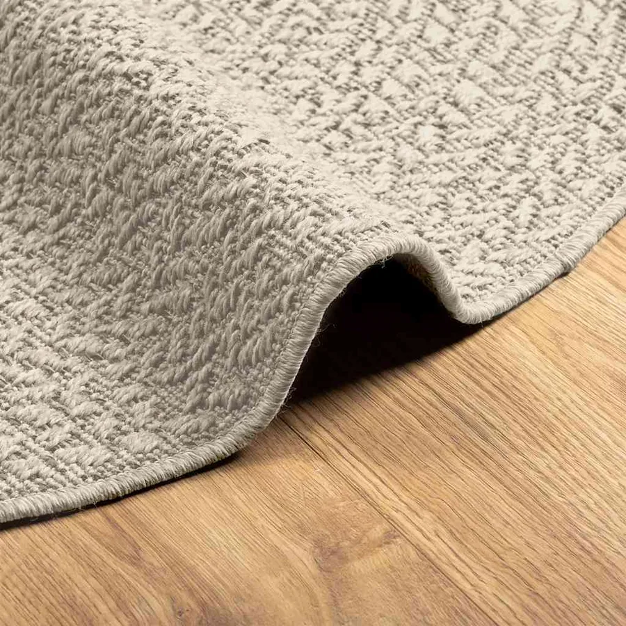 Tapis ZIZUR crème Ø 200cm aspect de jute intérieur et extérieur - 6