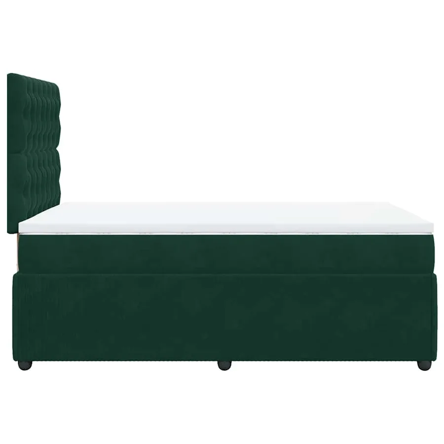 Sommier à lattes de lit avec matelas vert foncé 120x190 cm - 7