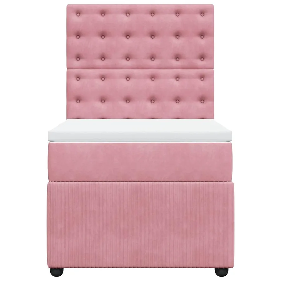 Sommier à lattes de lit avec matelas Rose 90x200 cm Velours - 6