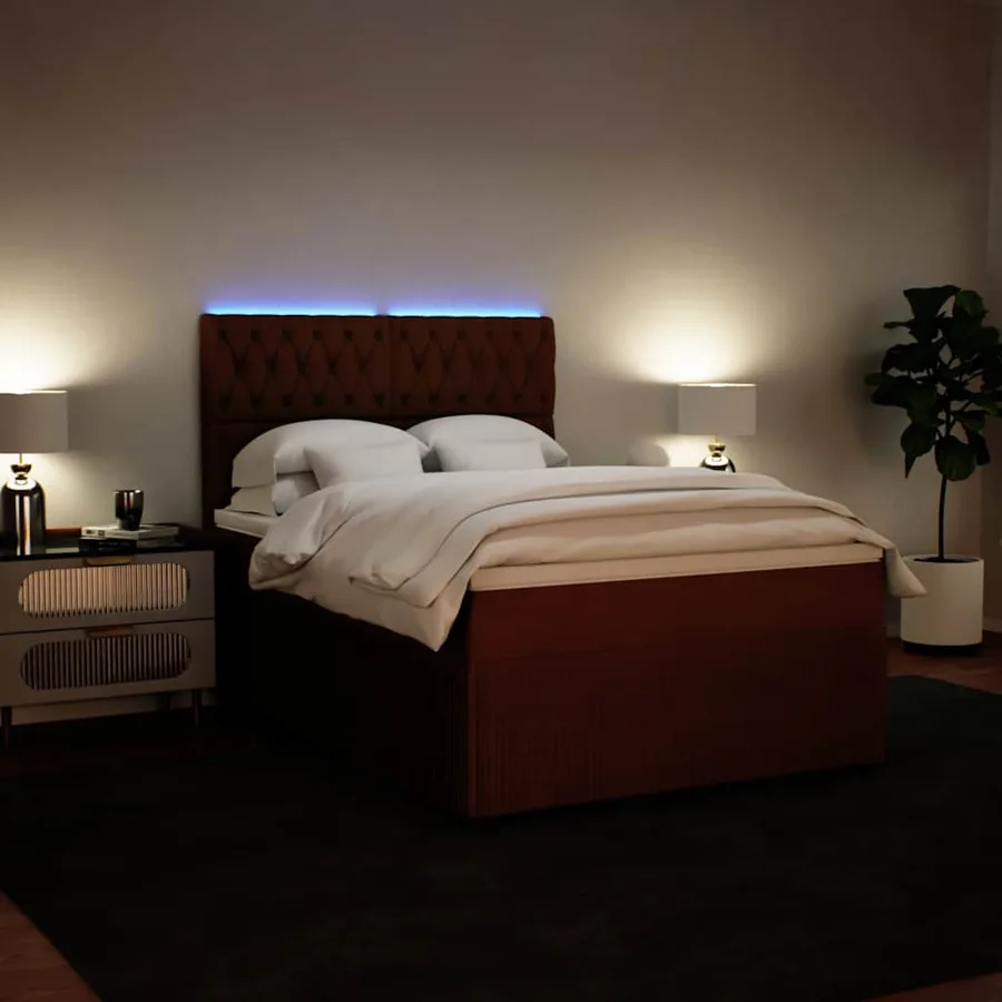 Sommier à lattes de lit avec matelas Rose 140x190 cm Velours - 5