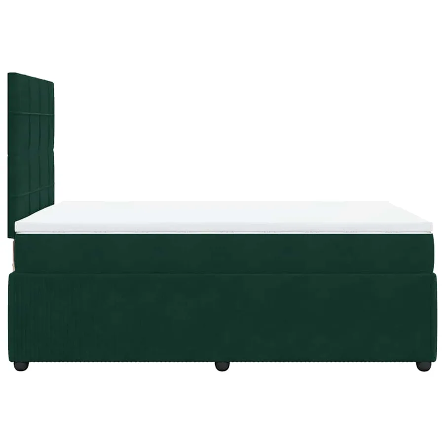 Sommier à lattes de lit et matelas Vert foncé 120x200cm Velours - 7