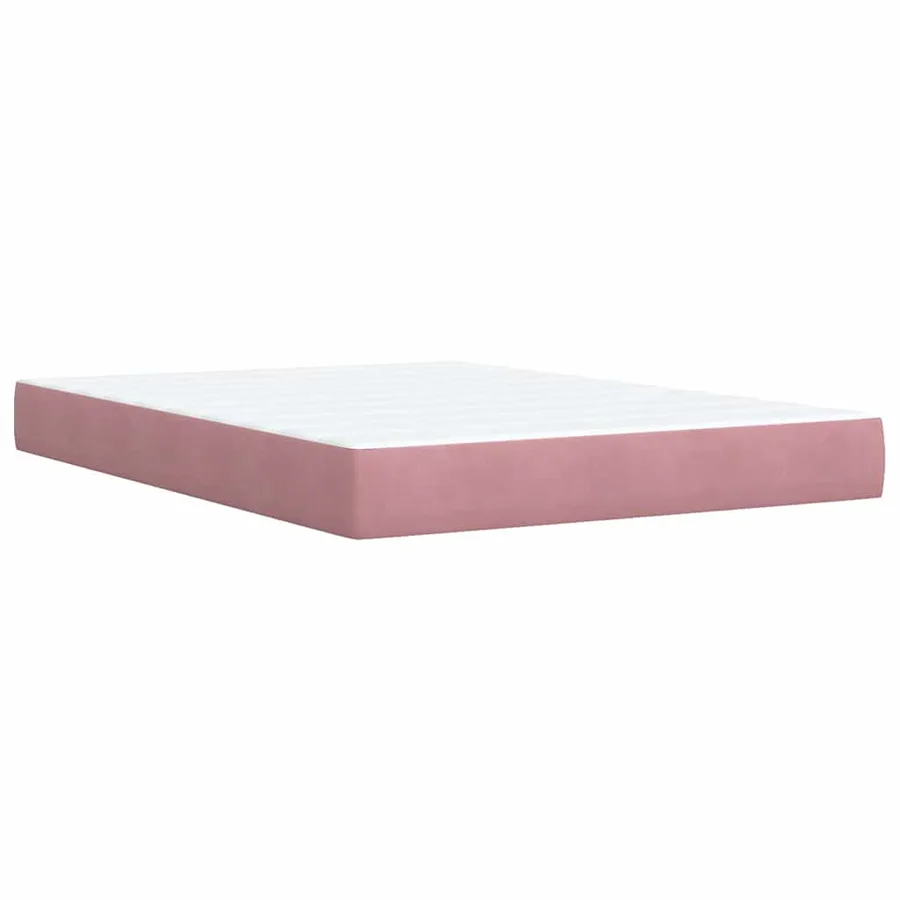 Sommier à lattes de lit avec matelas Rose 140x190 cm Velours - 11