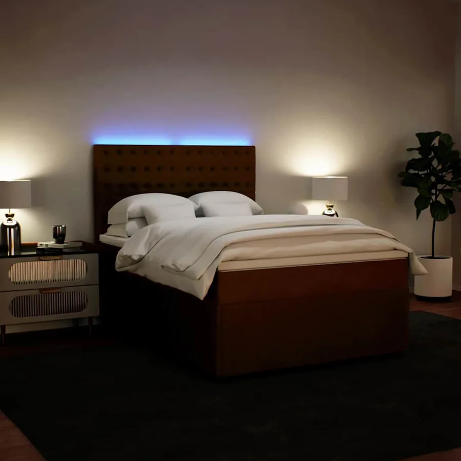 Sommier à lattes de lit avec matelas Rose 140x190 cm Velours - 5