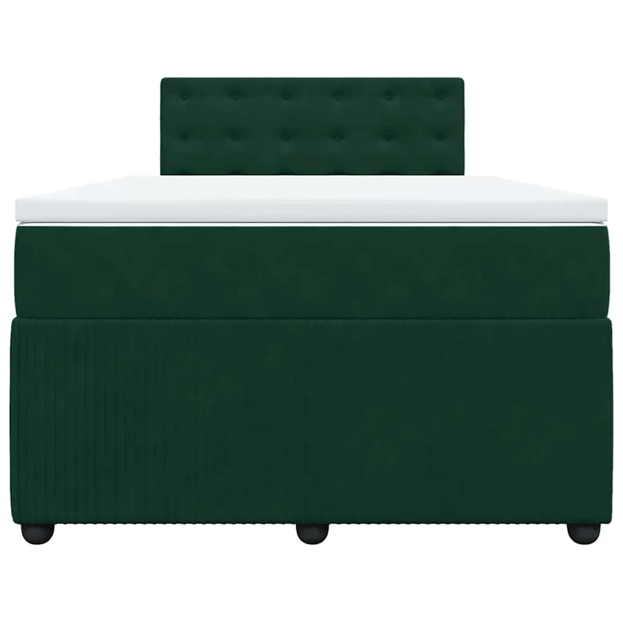 Sommier à lattes de lit avec matelas vert foncé 120x190 cm - 6