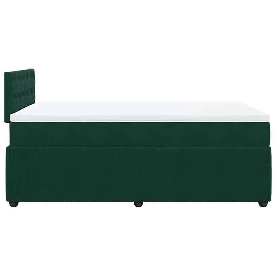 Sommier à lattes de lit avec matelas vert foncé 120x190 cm - 7