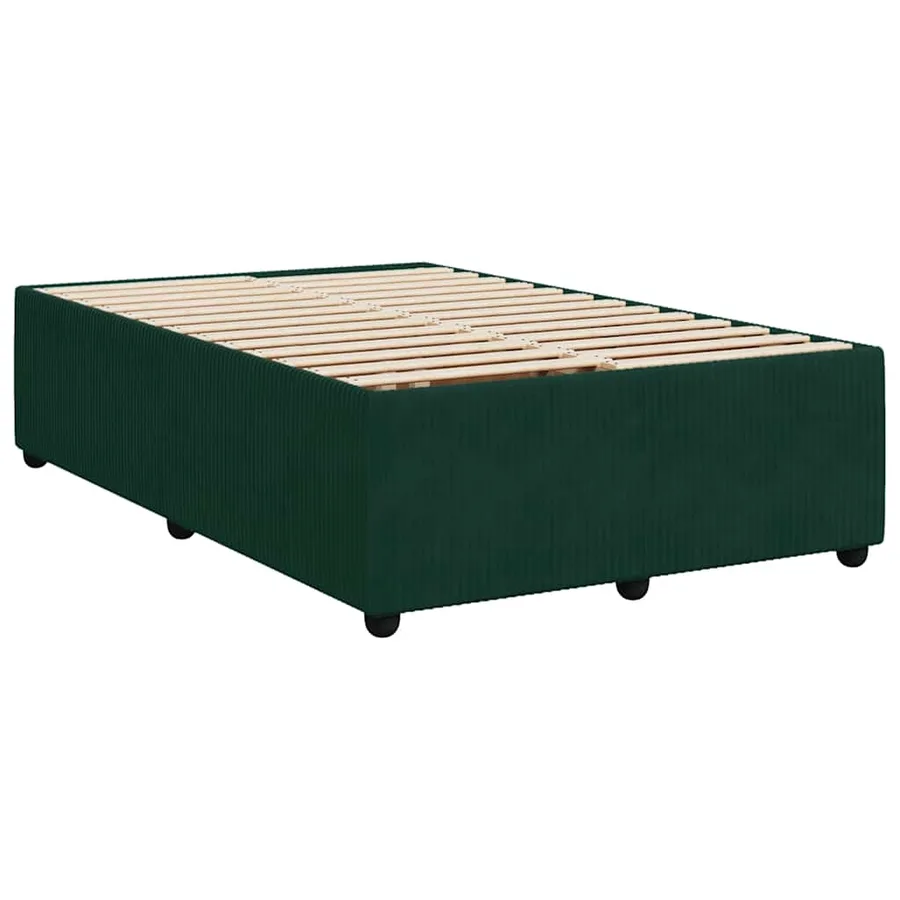 Sommier à lattes de lit avec matelas vert foncé 120x190 cm - 9