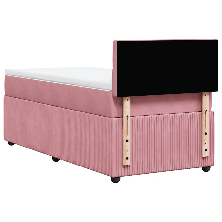 Sommier à lattes de lit avec matelas Rose 90x190 cm Velours - 10