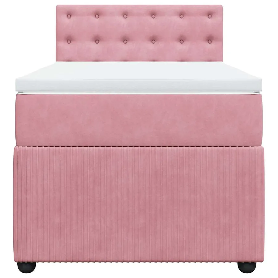 Sommier à lattes de lit avec matelas Rose 90x190 cm Velours - 4