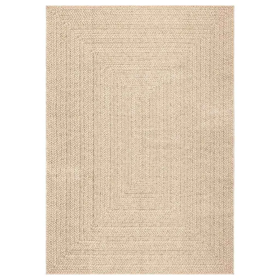 Tapis ZIZUR beige 200x290 cm aspect de jute intérieur extérieur - 2
