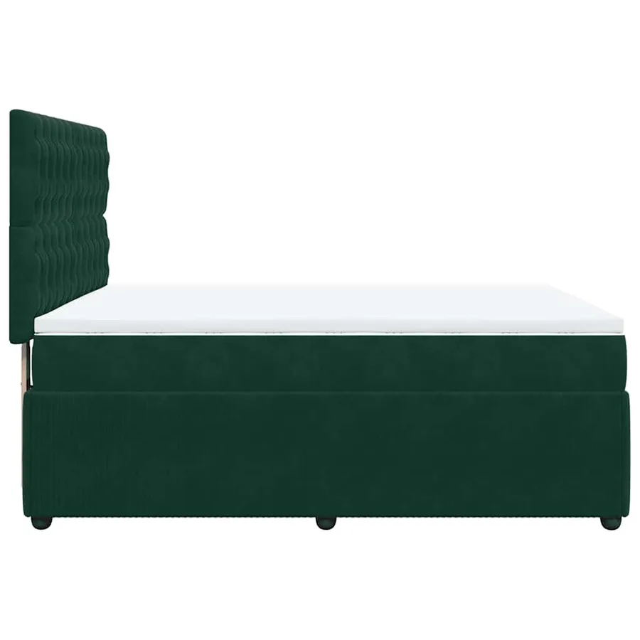 Sommier à lattes de lit et matelas Vert foncé 160x200cm Velours - 7