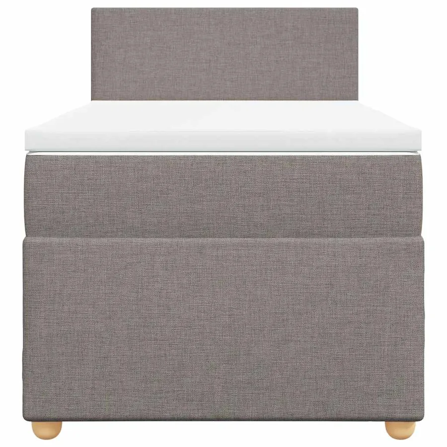 Sommier à lattes de lit avec matelas Taupe 80x200 cm Tissu - 6