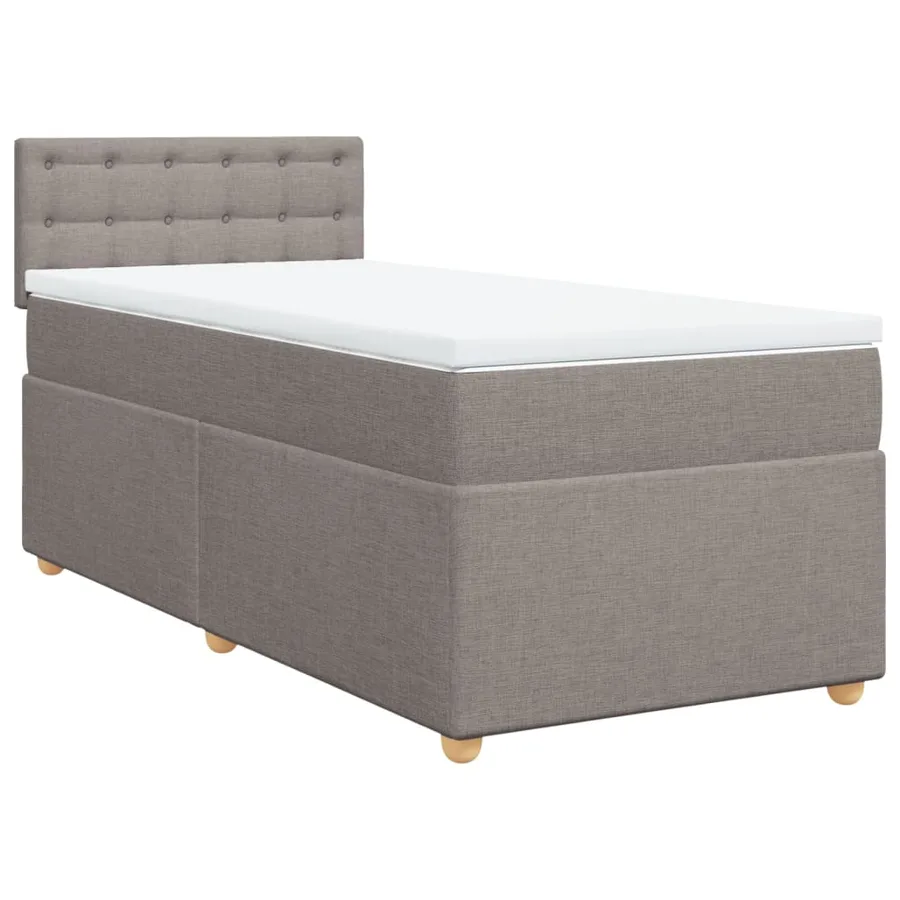 Sommier à lattes de lit avec matelas Taupe 80x200 cm Tissu - 2