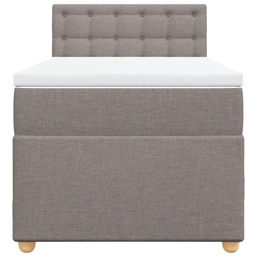 Sommier à lattes de lit avec matelas Taupe 80x200 cm Tissu - 4