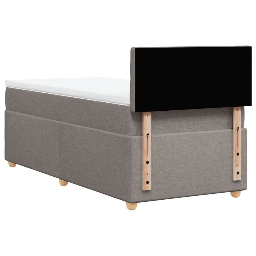 Sommier à lattes de lit avec matelas Taupe 80x200 cm Tissu - 8
