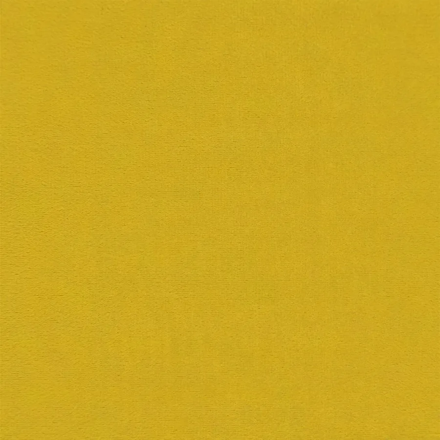 Canapé à 3 places avec repose-pied jaune 210 cm velours - 6