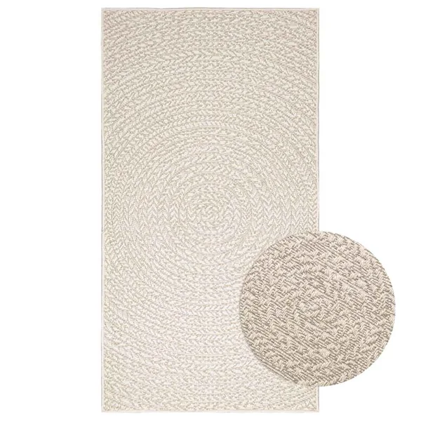 Tapis ZIZUR crème 80x150 cm aspect de jute intérieur extérieur