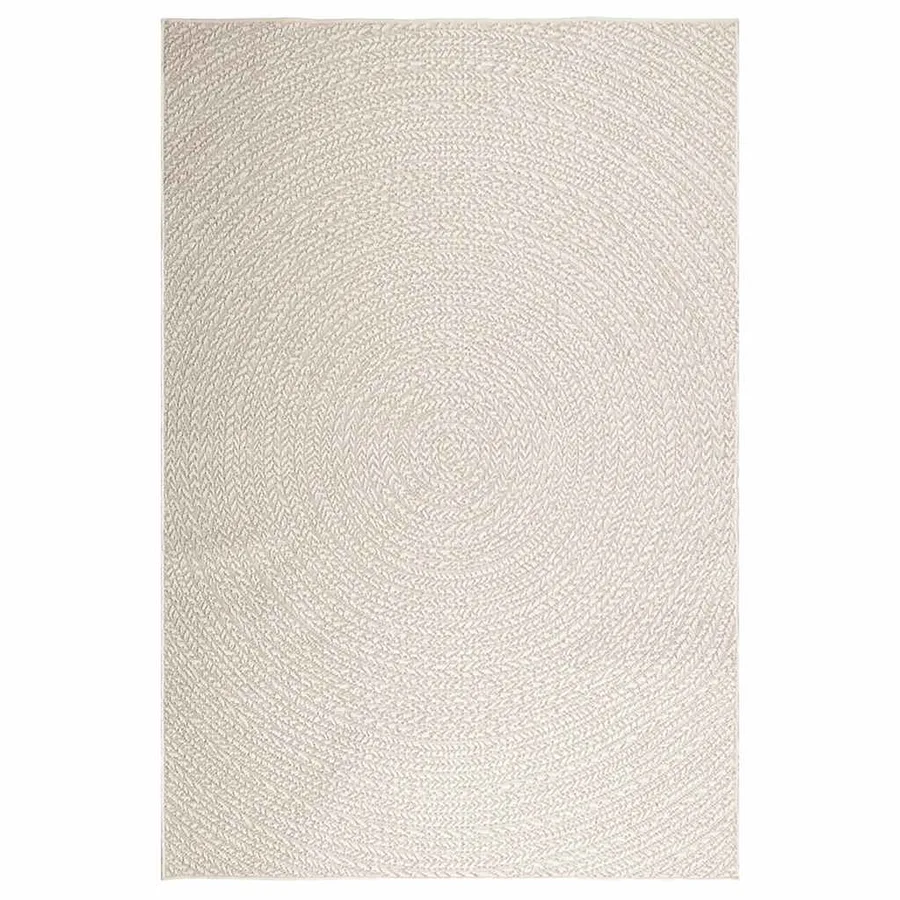 Tapis ZIZUR crème 160x230 cm aspect de jute intérieur extérieur - 3