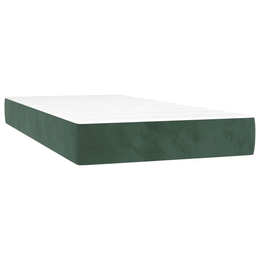Matelas de lit à ressorts ensachés fermeté moyenne 90x210x20 cm velours - 2