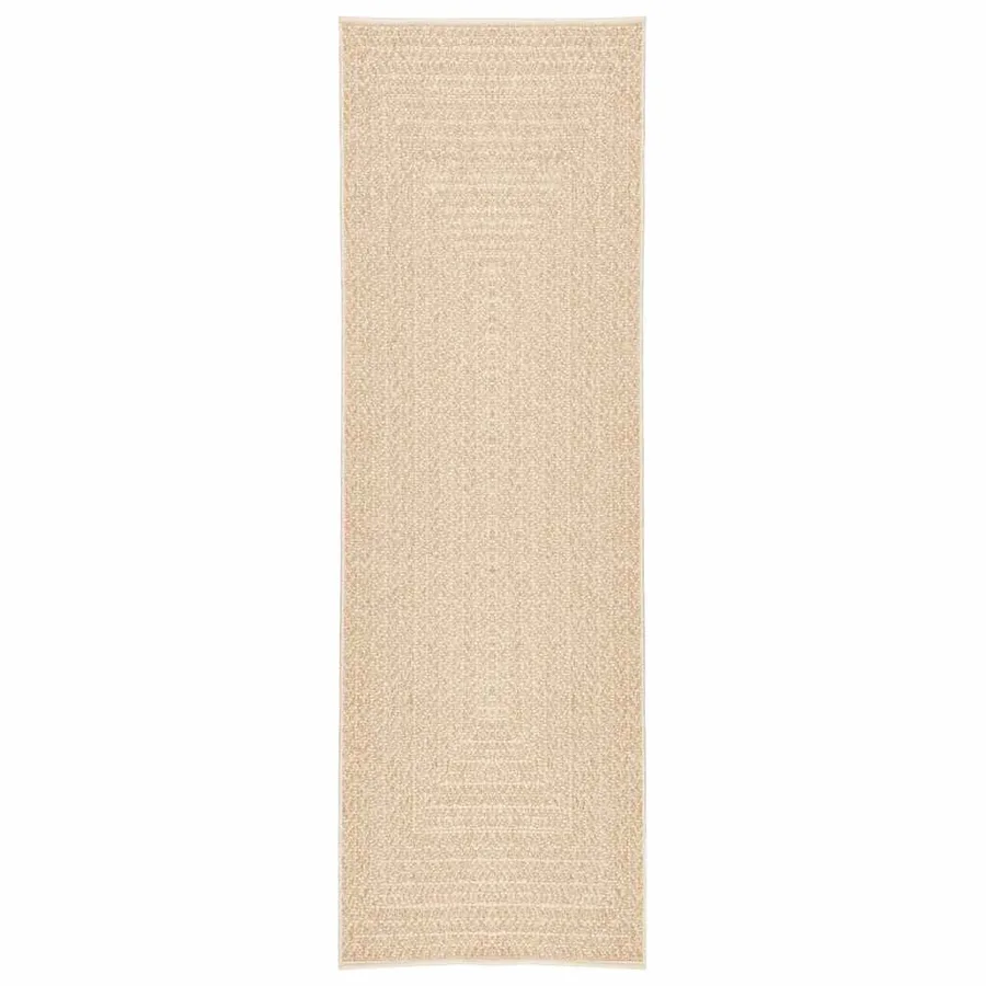 Tapis ZIZUR beige 80x250 cm aspect de jute intérieur extérieur - 2
