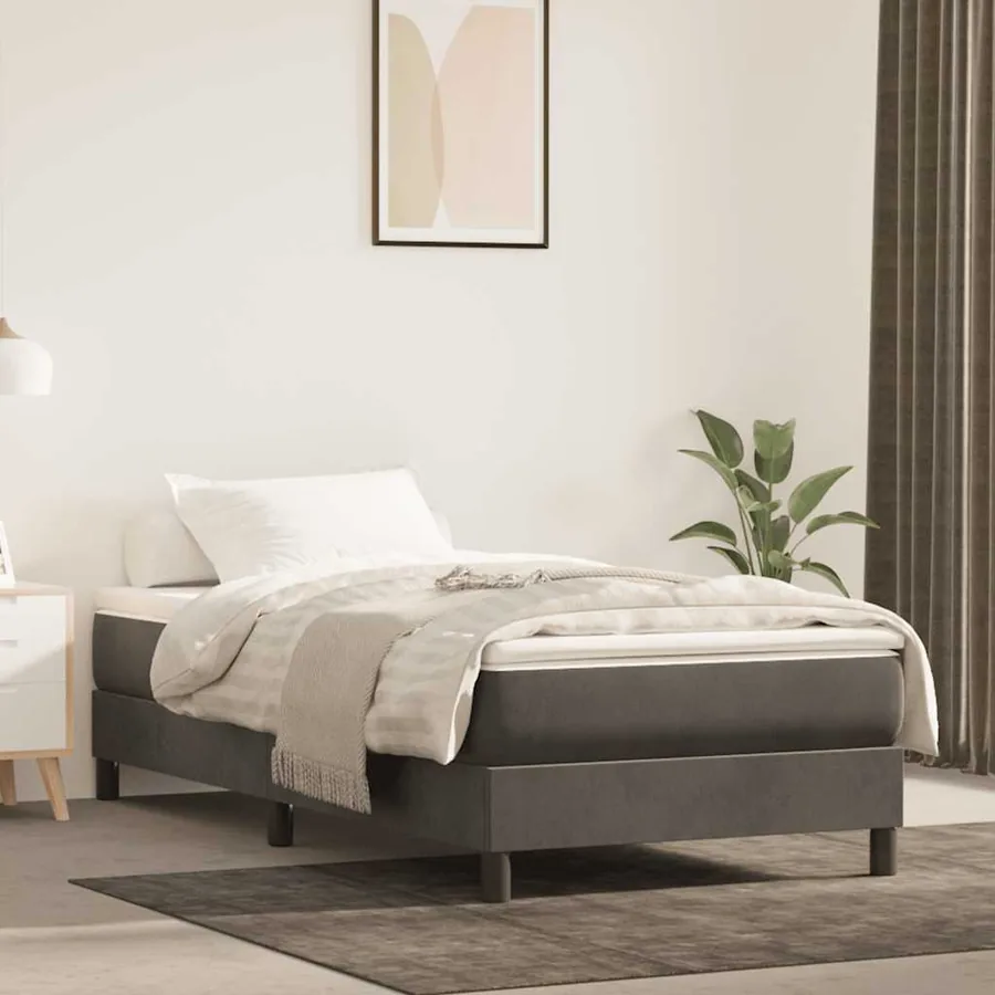 Matelas à ressorts ensachés 80 x 210 cm Gris foncé