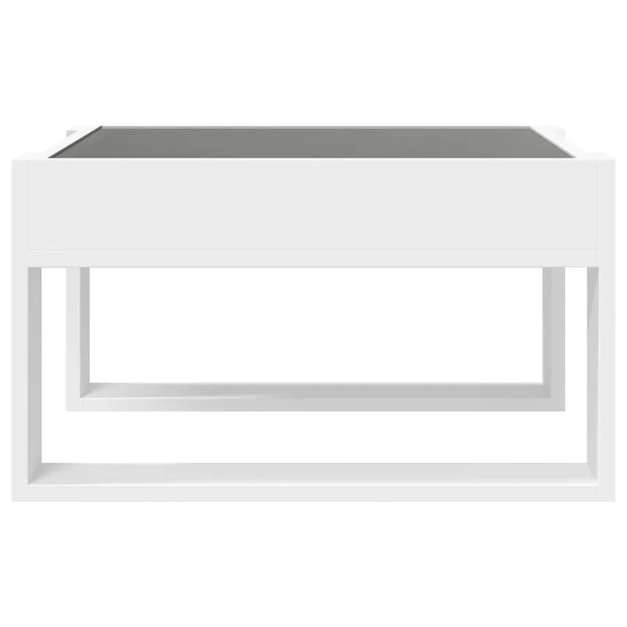 Table basse avec LED infini blanc 50x53x30 cm - 6