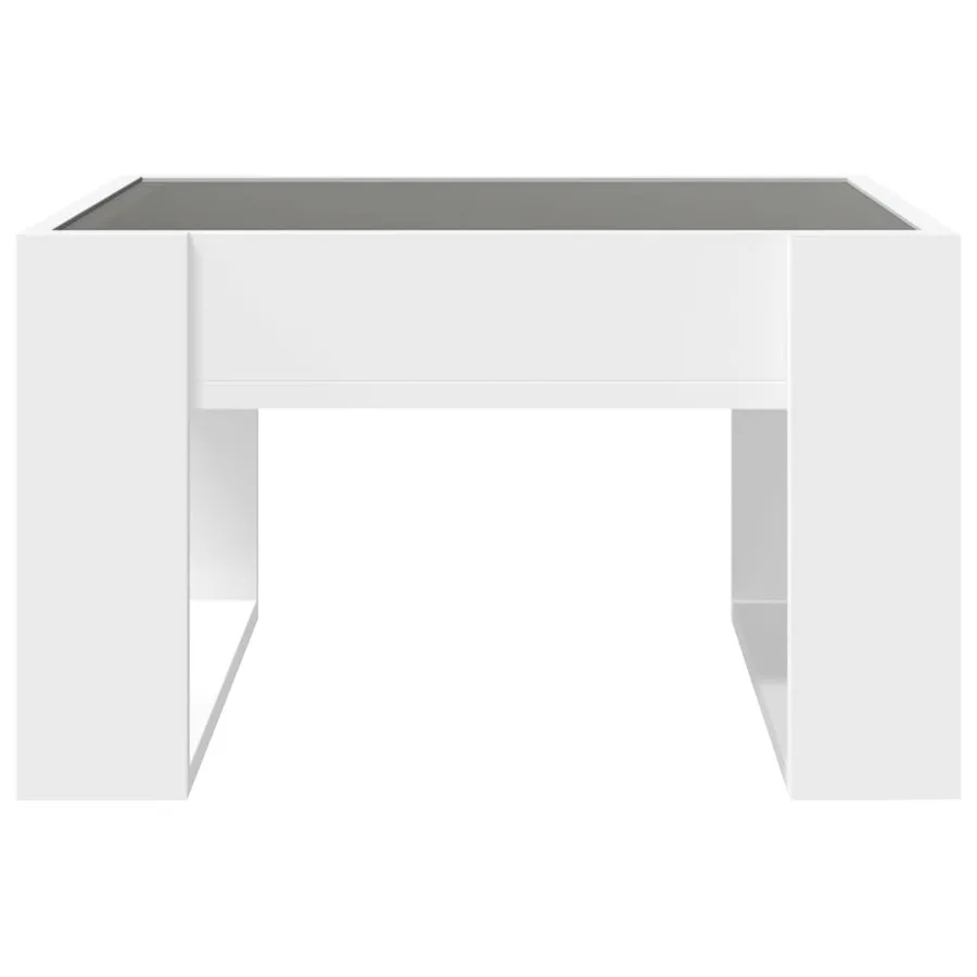 Table basse avec LED infini blanc 50x53x30 cm - 7