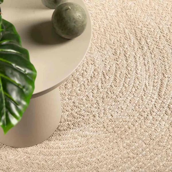 Tapis ZIZUR beige 60x110 cm aspect de jute intérieur extérieur